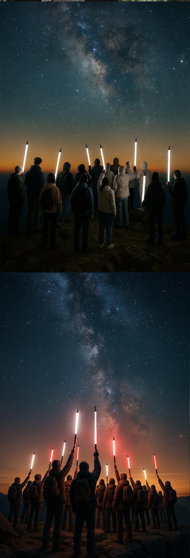 Ultra-Bright LED Safety Staff for Ultimate Night Visibility |   Rechargeable Laser Saber Walking Stick, Waterproof & Ultra-Light for Hikers, Senior Safety, Camping & Power Outages