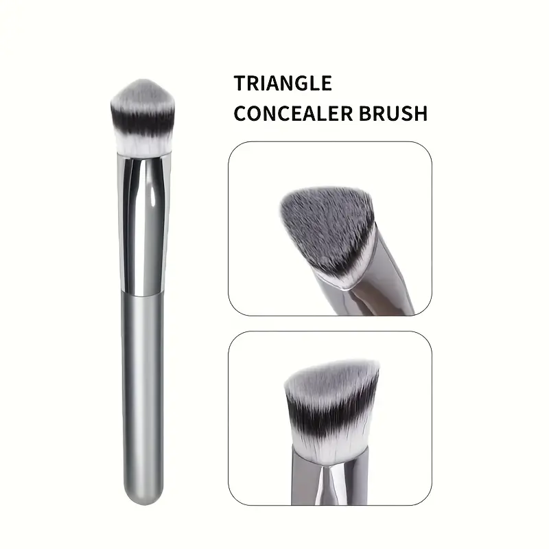 1 Pack of Concealer Brushes, Triangular Brush Head Design, Soft and Fluffy To Fit The Skin, Suitable for All Skin Types, Portable for Travel and Does Not Take Up Space, Recommended for Novices and Beginners - Optional Gifts for Women