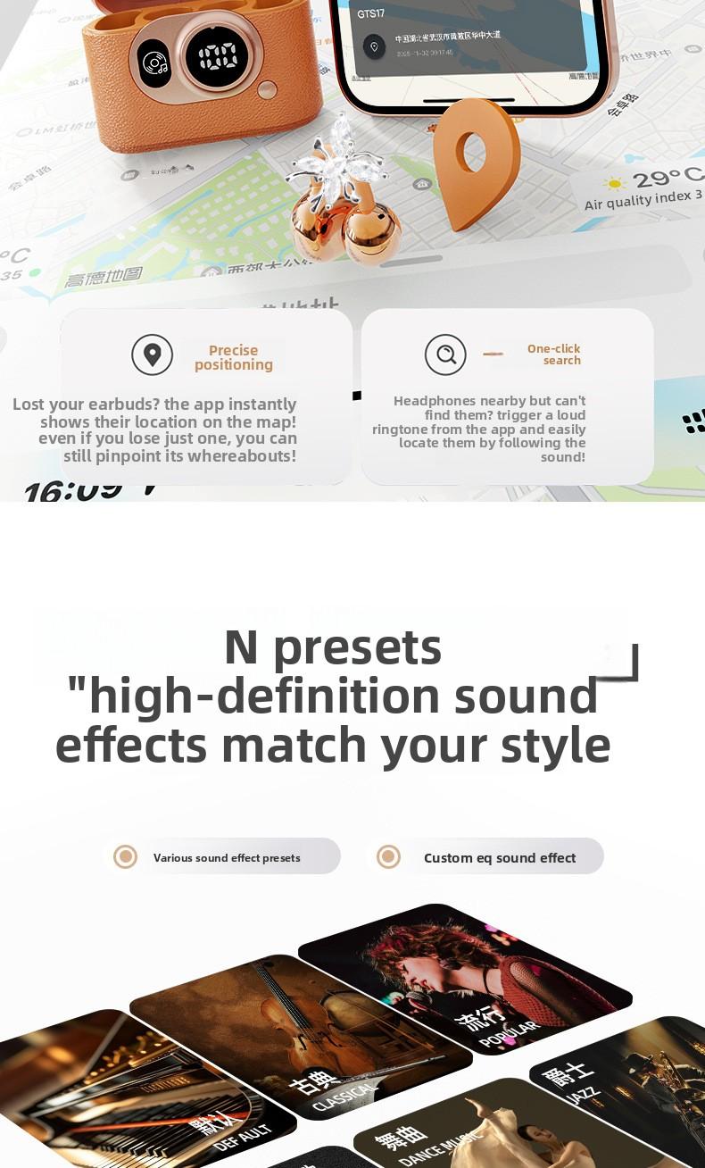 2026 Hot-Selling Retro Camera Style Bluetooth Earphones, True Wireless Clip-On, High-Quality Sound, Noise Reduction for Calls, Compact and Portable