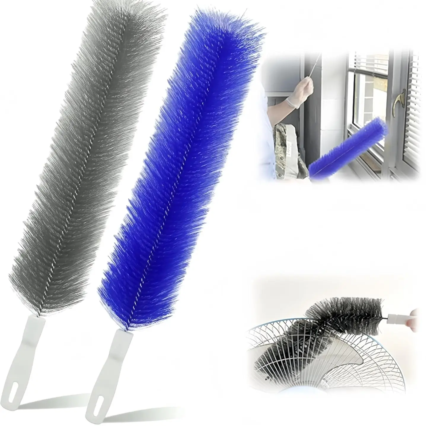Bendable Microfiber Head, 2026 Fan Cleaner Duster Brush Reusable Dust Remover Washable Dusters for Cleaning ldeal for Electric Fans Air Conditioning, Home Car Vents, Curtain, Bendable Cleaning Duster (Mixed 2 Pcs)