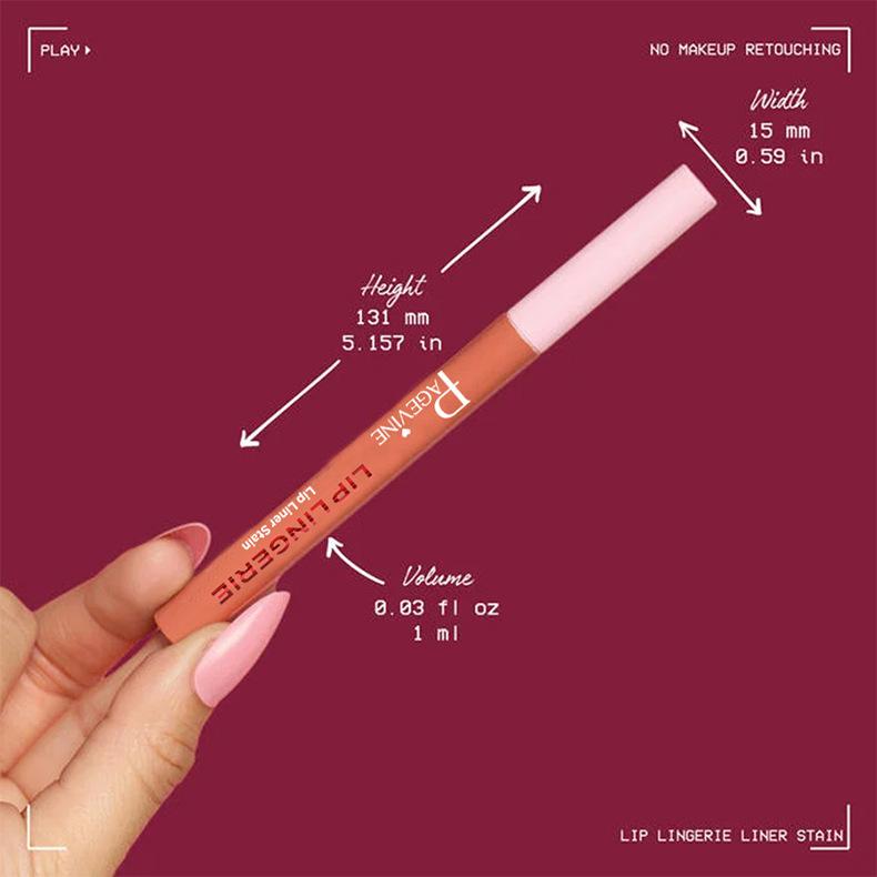 Waterproof Lip Liner Stain Long Lasting Smudgeproof Nude Lip Pencil Precise Contour All Day Wear Transfer Proof Beige Tan