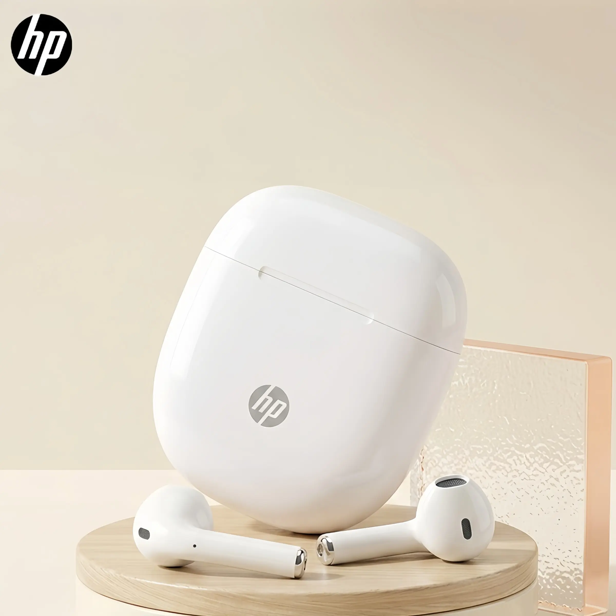 HP H10H Wireless Sports Earbuds – Half In-Ear Design with Charging Case, Lightweight Sport Earphones for Running & Daily Use, Chargeable, Earbuds Headphones, Music Earbuds