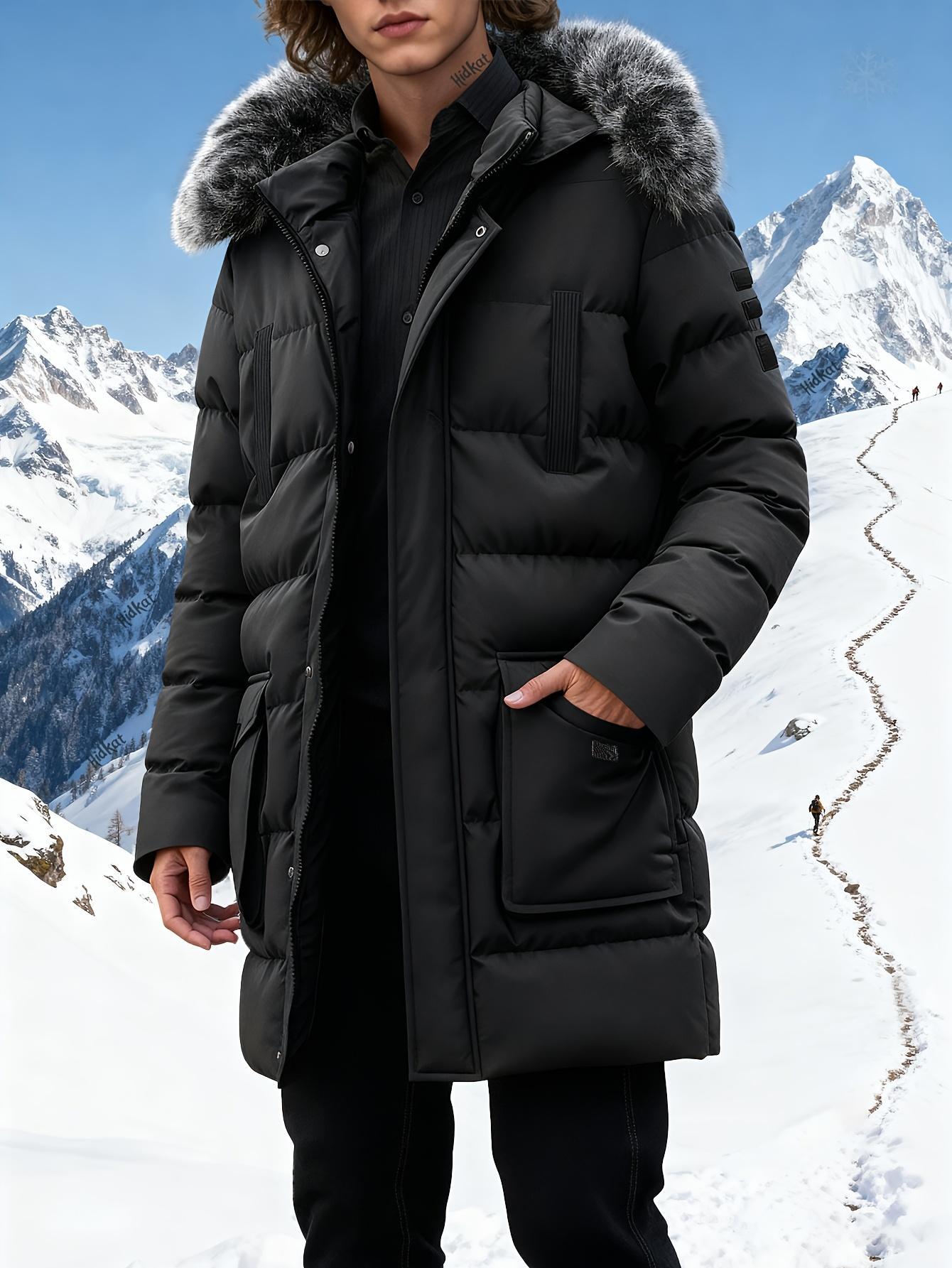 Large windproof and waterproof multi pocket parka coat American style outdoor style thick and cold resistant long down jacket Large windproof and waterproof multi pocket parka coat American style outdoor style thick and cold resistant long down jacket