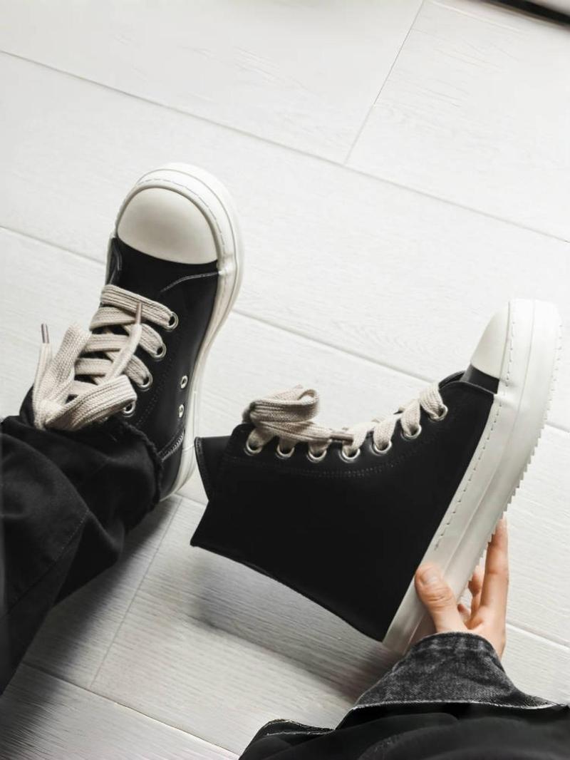 Fashion High Top Leather Men's Outdoor Casual Shoes, Recommend Sizing Up for Comfort, Lightweight and Breathable for Daily Wear