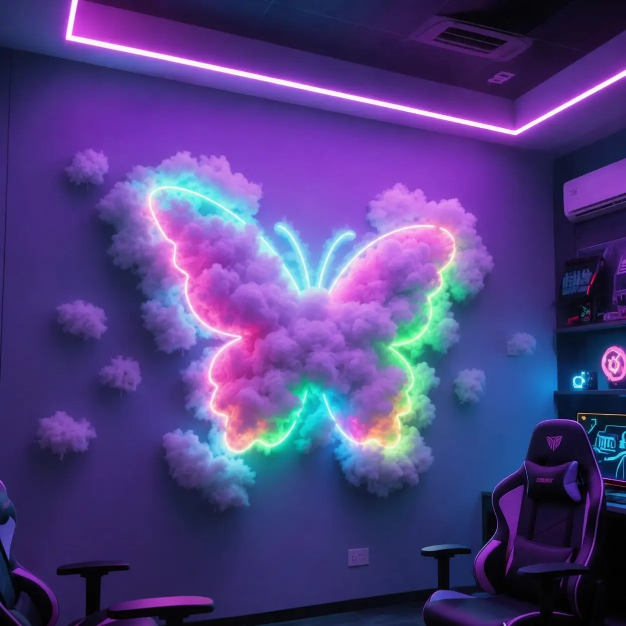 DIY Color Changing Butterfly Led String Lights, USB Powered, Easy Installation, Vibrant Wall Decor for Parties, Indoor Lighting, Fun Design, Led Lit, Decorative Led Light, Creative Led Lighting