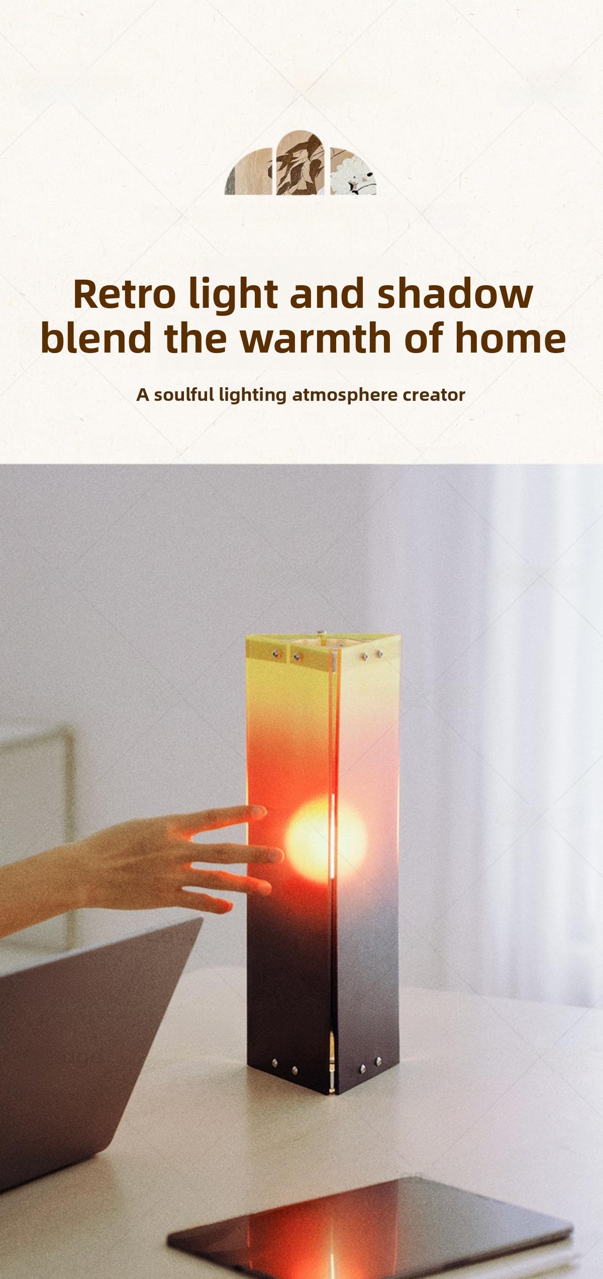 Creative Height Adjustable Sunset Gradient Lamp| Warm Light Atmosphere Desk Lamp| Unique Birthday Holiday Gift| For Men Women Home Decor Lovers