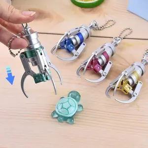 Creative Mini Gripper Fingertip Decompression Tool Keychain Doll Machine Claw DIY Pendant Fun Toy Gift