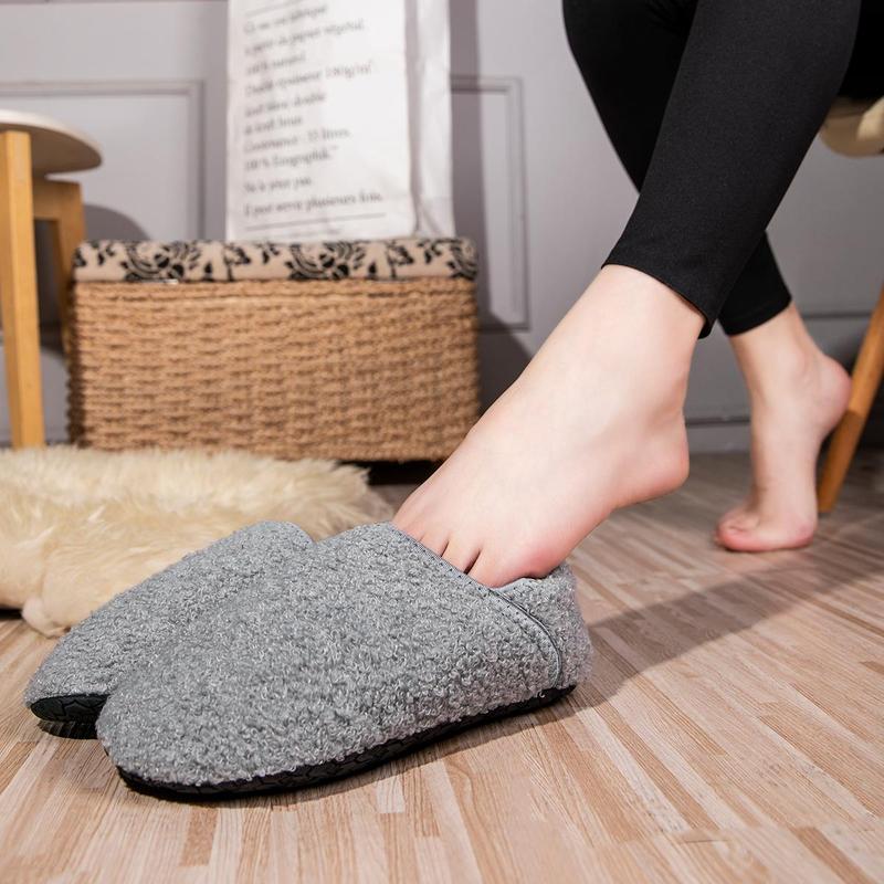 Winter Cotton Shoes for Women House Slippers Cozy Sock Shoes with Soft Rubber Sole Slip On for Indoor Outdoor