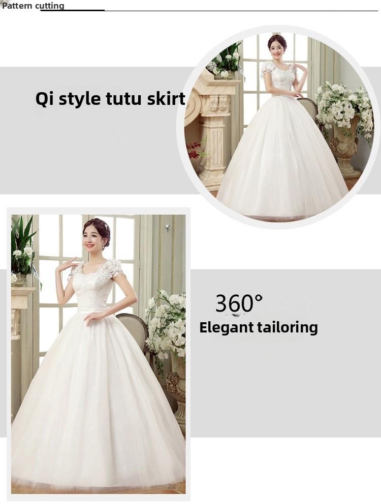 2026 Spring New Arrival Plus Size Wedding Dress, Slim Fit, Slimming, Spaghetti Straps, Floor-Length, For Curvy Women, Lace Floral, Off-Shoulder