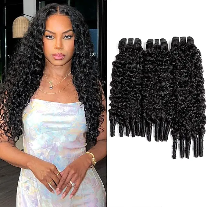 Binf 3C4A Burmese Curly Human Hair Bundles  1/3/4 Bundles Unprocessed Burmese Raw Hair Extension Real Human Hair 16A Natural Color Spiral Curly Human Hair Weft Extensions