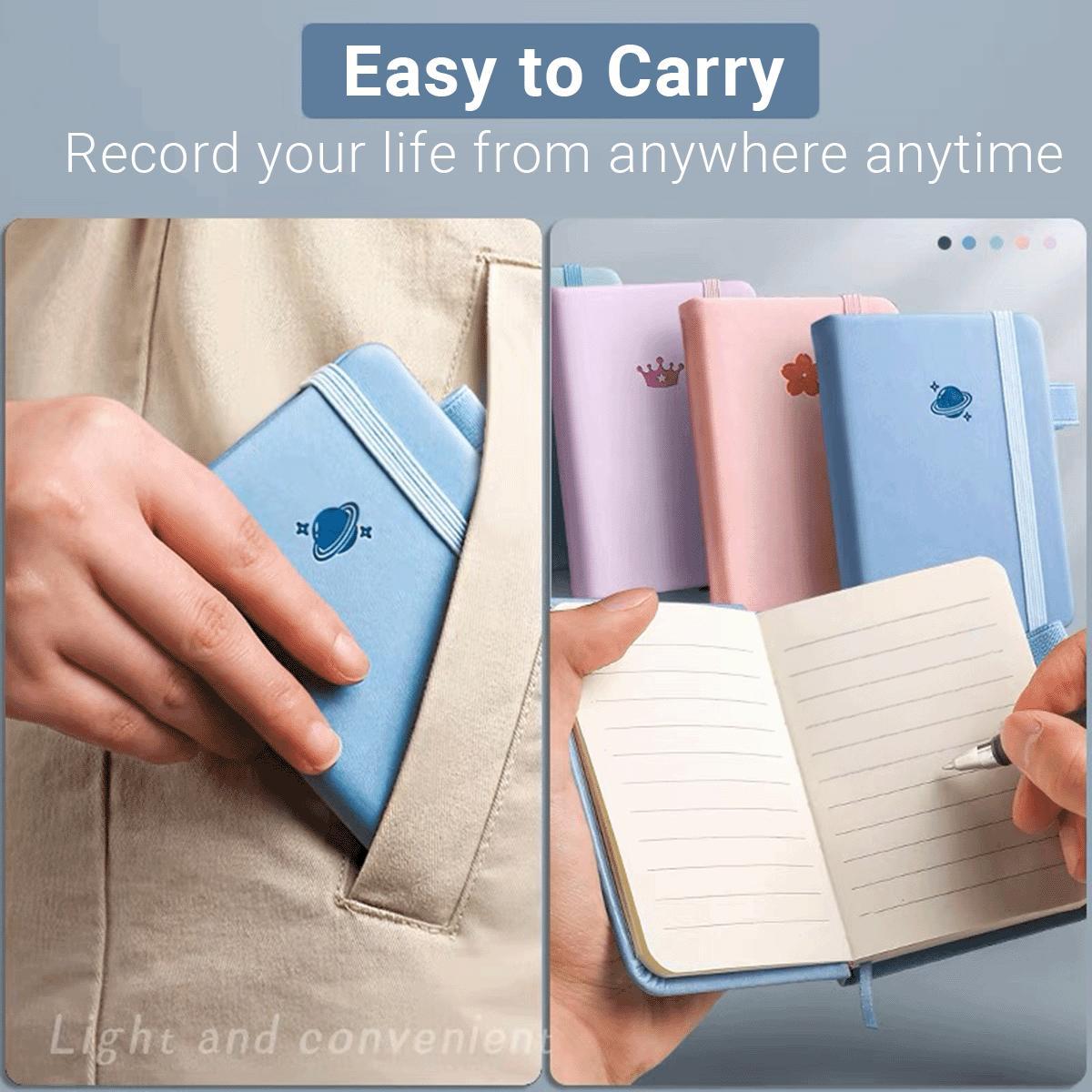 Portable A7 Pocket Notebook, Small Mini Notepad, Handheld Word Journal, Carry-Anywhere Diary, Travel Diary Notebook, Essential Writing Companion