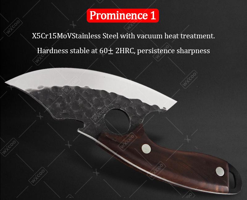 2025 New Mini Meat Cutting Multi-functional Small Scimitar Outdoor Camping Barbecue Portable Division of Small Fish Ring Scimitar Slaughter Bone Cutting Knife