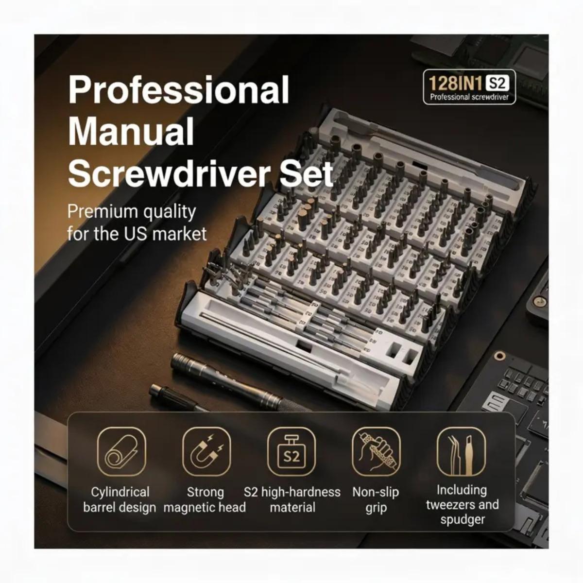 128-In-1 Magnetic Precision Screwdriver Set, Bamboo Stick Design Multi-Functional Home & Office Repair Tool, Perfect Valentine's Day Gift for Boyfriend Husband #GLOBAL PICKS Kit car Removal Portable