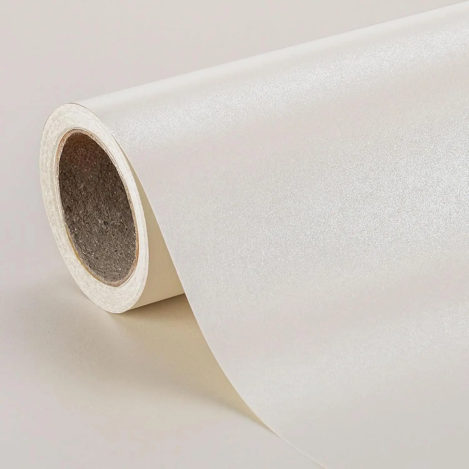 White Wrapping Paper Roll, Thick  Wrap Paper Featuring Solid Color Pearly-Lustre for Wedding, Birthday, Anniversary,  Shower, Graduation,  Day, Christmas 17 Inch x 16.4