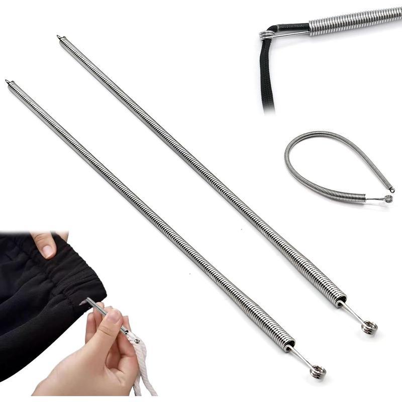 5 count Spring Loop Threader Tool with Rope Threader Clip, Elastic Drawstring Puller for Hoodies, Pants, Jackets and Sweatpants