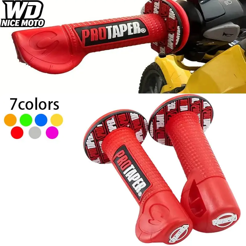 Wd Nice Moto Motorcycle Powermotor Grips with Anti-Slip Gel Handle, Wear-Resistant and Shock-Absorbing Handlebar Accessories for 22mm and 24mm Pit Bikes and Motocross Bikes