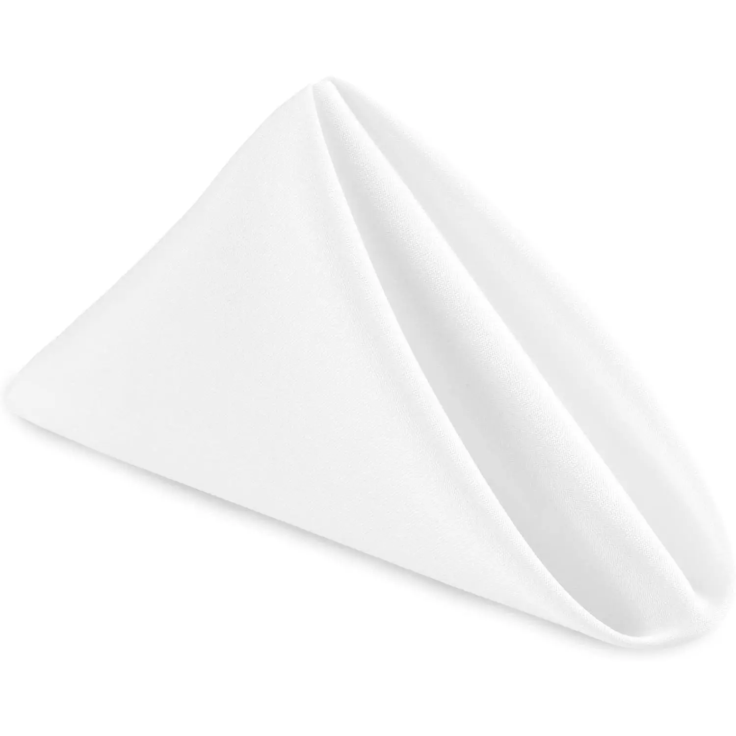 White Washable Reusable Hemmed Edges Tableware Cloth Napkins Set of 6, 18x18 in, for Restaurant, Wedding