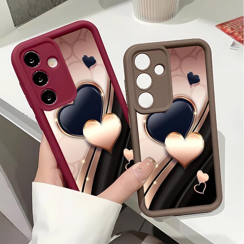 Creative Love Soft&Flexible TPU Silicone Phone Case For Galaxy S26 Ultra S25 Edge S24 FE S23 S22 S21 Plus A13 A14 A15 A16 A17 A33 A34 A35 A36 A52 A53 A54 NOTE20 Durable|Shockproof|Full Camera Protection|Anti-Fingerprint