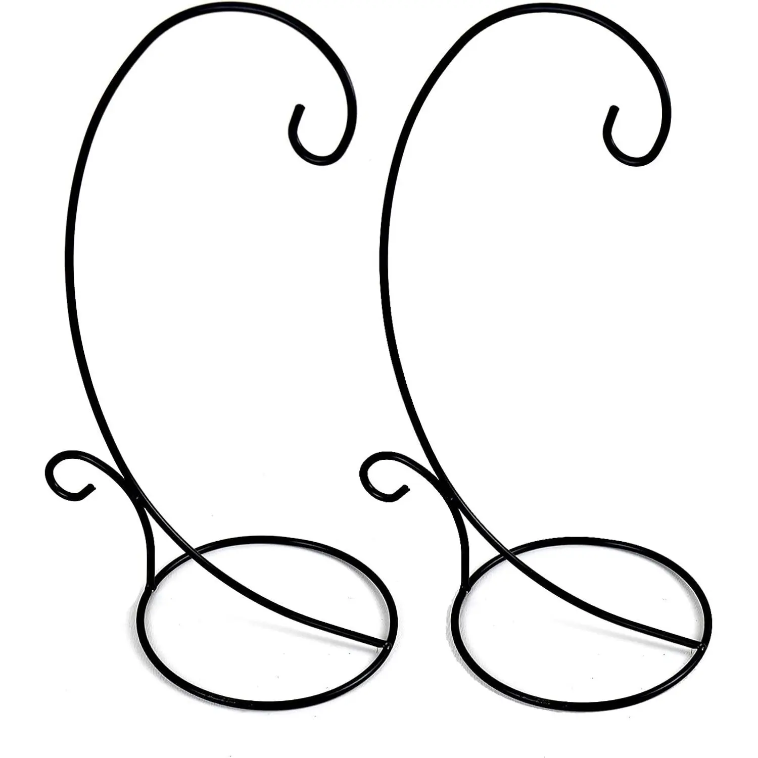 2 pack 18" H Ornament Display Stand, Metal Black Iron Glass Ball Ornaments Rack Holder for Hanging Air Plants Terrarium Wedding Mother's Day Decor