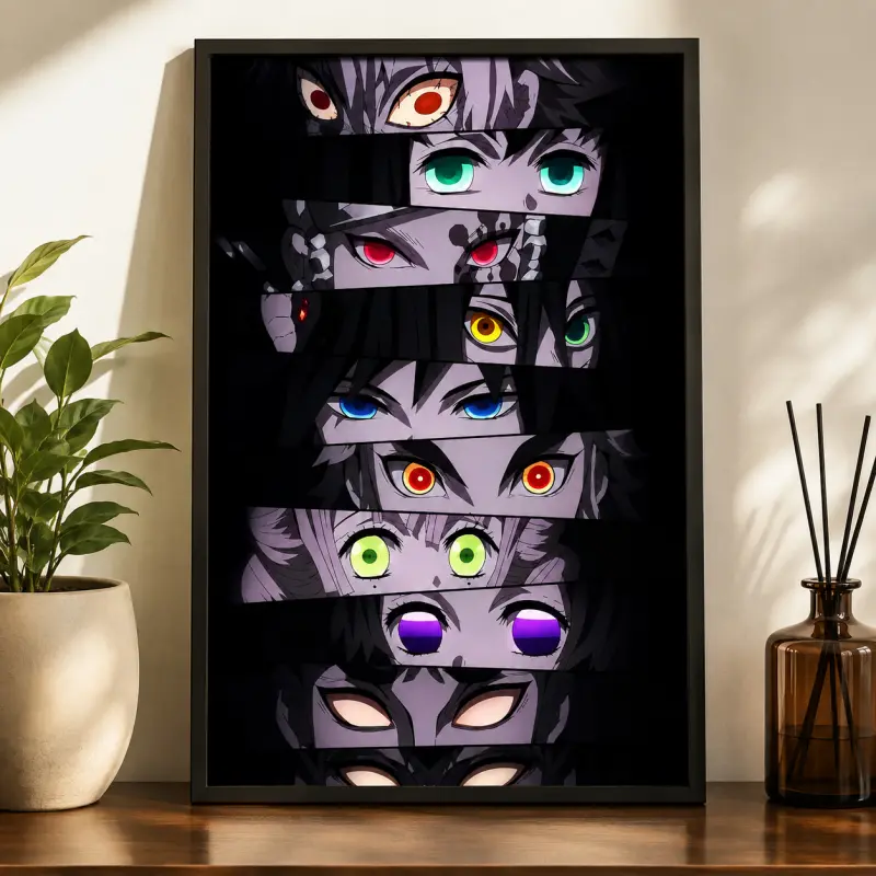 The Eyes of the Hashira Demon Slayer Anime Poster, Hashira Kimetsu No Yaiba Wall Art, Canvas Print, Anime Room Decor for Bedroom, Dorm, Gaming Room, Office, Manga Wall Art, Anime Gift, Otaku Decor, Manga Decor, Japanese Wall Art, Anime Aesthetic