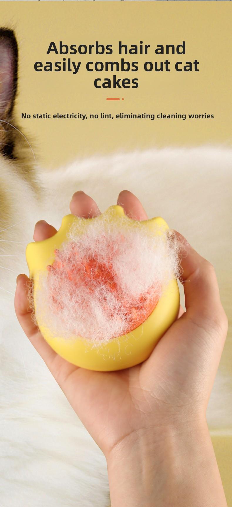 Pet Bath Brush, Dog Cat Grooming Brush with Shampoo Dispenser, Silicone Massage Brush for Shedding & Bathing, Soft Bristles for Dogs Cats Puppy Kitten