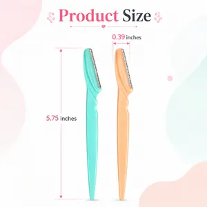 Facial Hair Removal for Women -  Ladies Face Razor for Peach Fuzz, Lady Shavers for Womens, Eyebrow, Facial & Neck.Come with Safety Cover (Packs of 12)