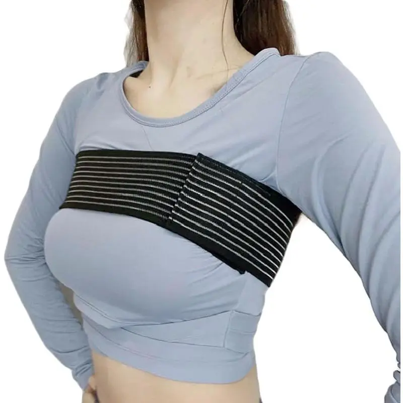 High-Impact Breast Support Band,No-Bounce,Post Surgery Bra Strap,Adjustable Extra Sports Bra, Large Breast Stabilizer Band