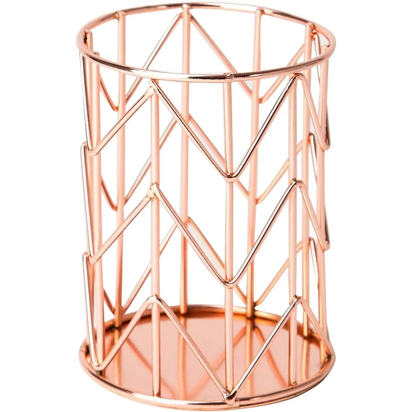 Pen Holder for Desk, Make Up Brush Holder Rose  Metal Wire Pencil Cup Holders