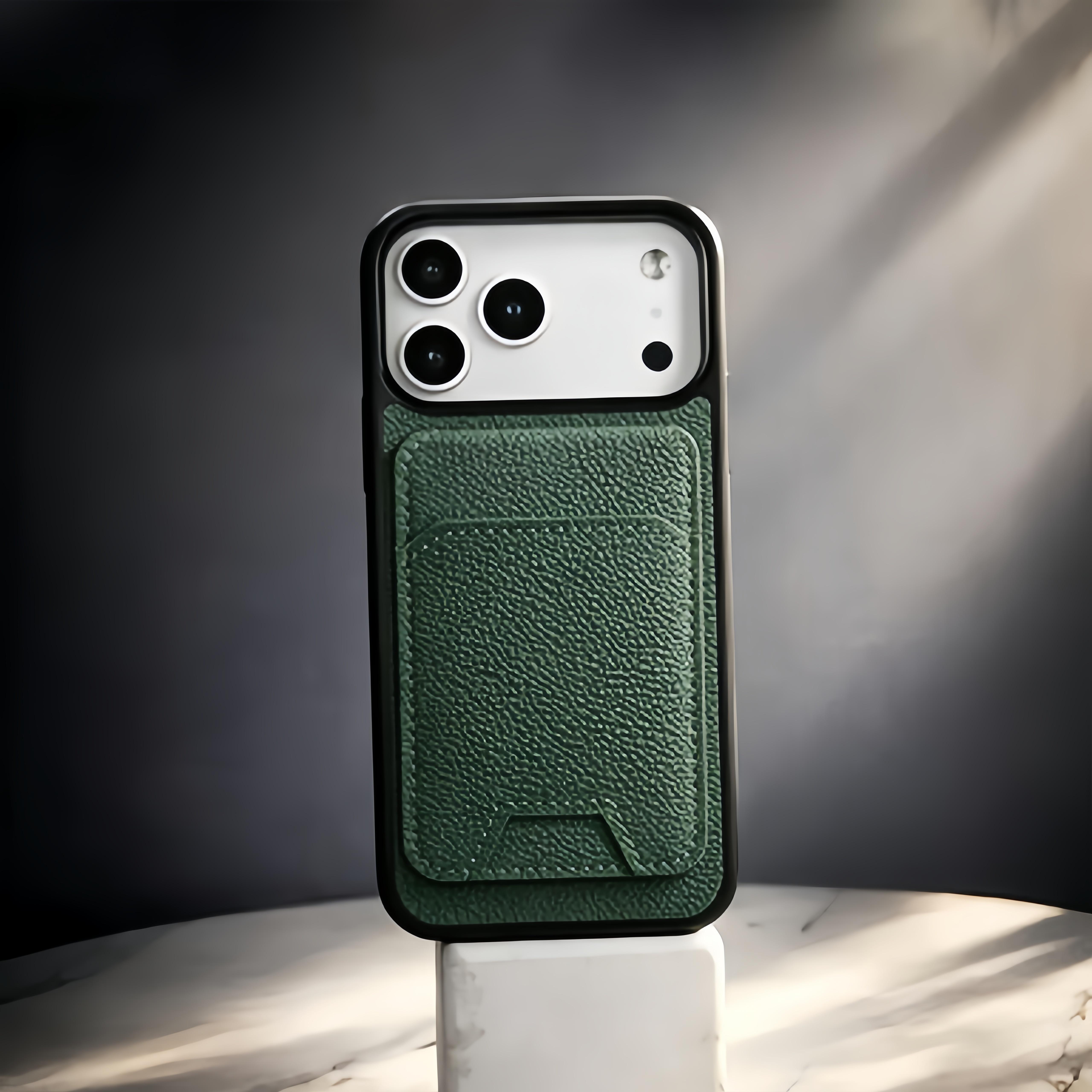 Quriov MagSafe Wallet with Adjustable Stand Compatible with Magnetic Wallet for Phone Leather Magsafe Card Holder for iPhone 16/15/14/13/12 series Only supports products with MagSafe