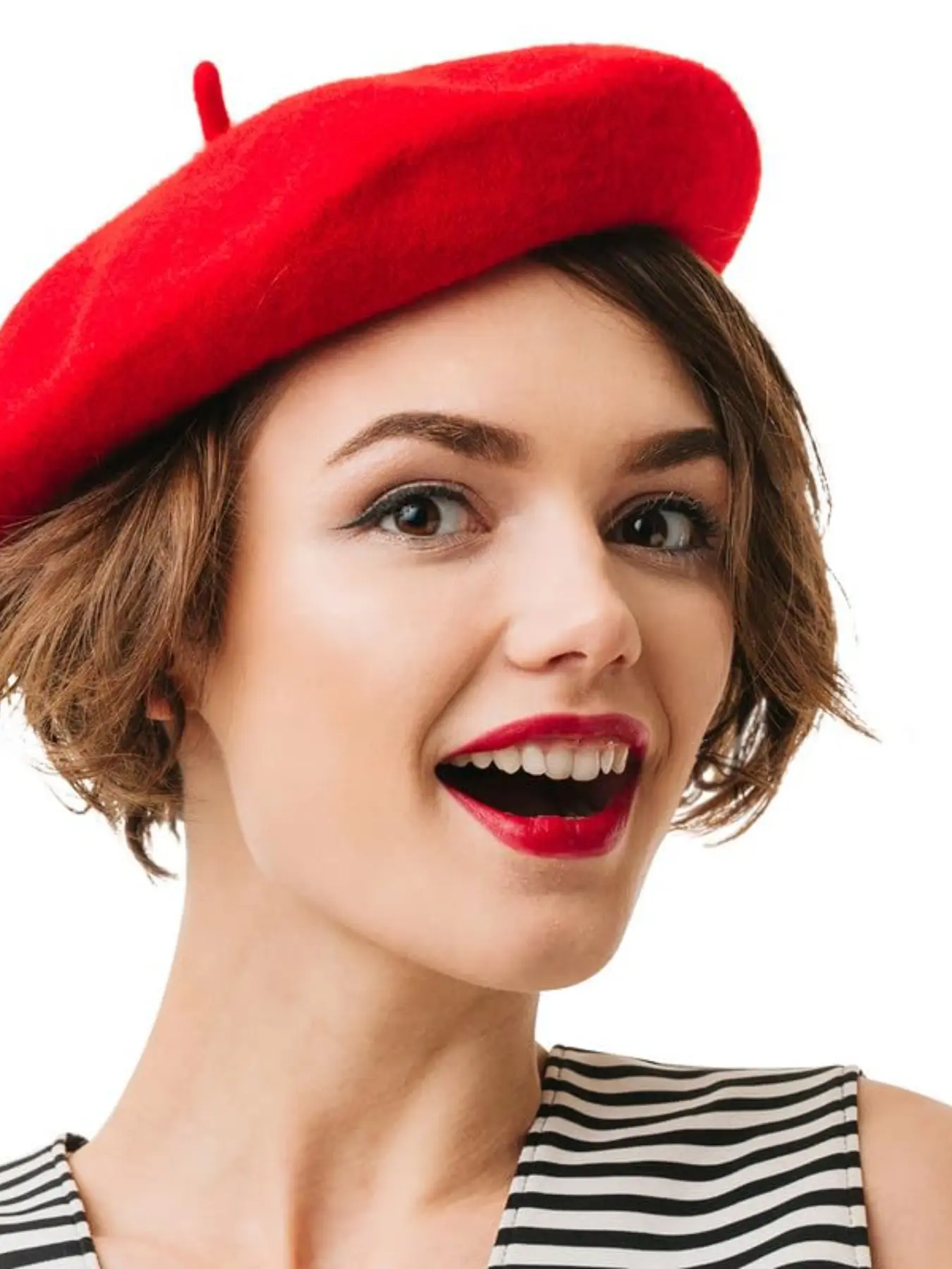 Women Red French Artist Beret, Vintage Parisian Painter Hat, Soft Warm Wool Blend Fashion Comfortable Winter Casual Coquette Headwear