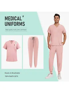 Medical Accessories Hospital Uniforms Mens Scrub Pet Clinic Veterinary Uniform Pharmacy Lab Coat Jogger Pants Sets Dental Scrubs
