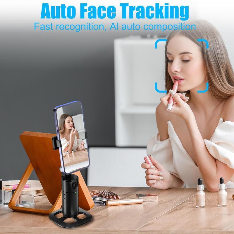 Auto Face Tracking Selfie Stabilizer, 360° Rotatable Auto Tracking Cellphone Holder with Remote, Camera Gimbal Stabilizer, Smart Shooting Phone Stand for Video Vlog Live Stream, Boyfriend Gift, Tripod, Smartphone Vlogging Kit