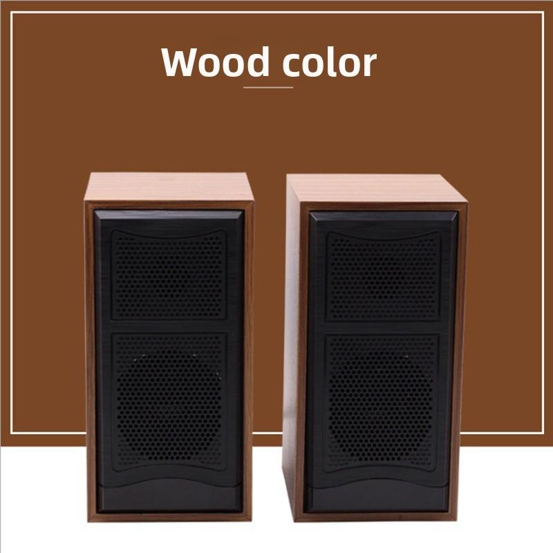 Wooden Home Speaker Multimedia Subwoofer for PC Phone Tablet USB Portable Wired Control Mini Sound