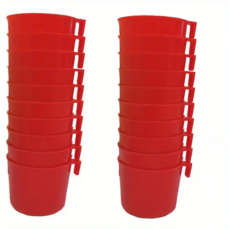 20 Piece Chicken Feeding Feeder Waterer, Hanging Bird Feeder for Rabbits, Parrots, Roosters, Pheasants, Poultry, Doves, Wire Cage