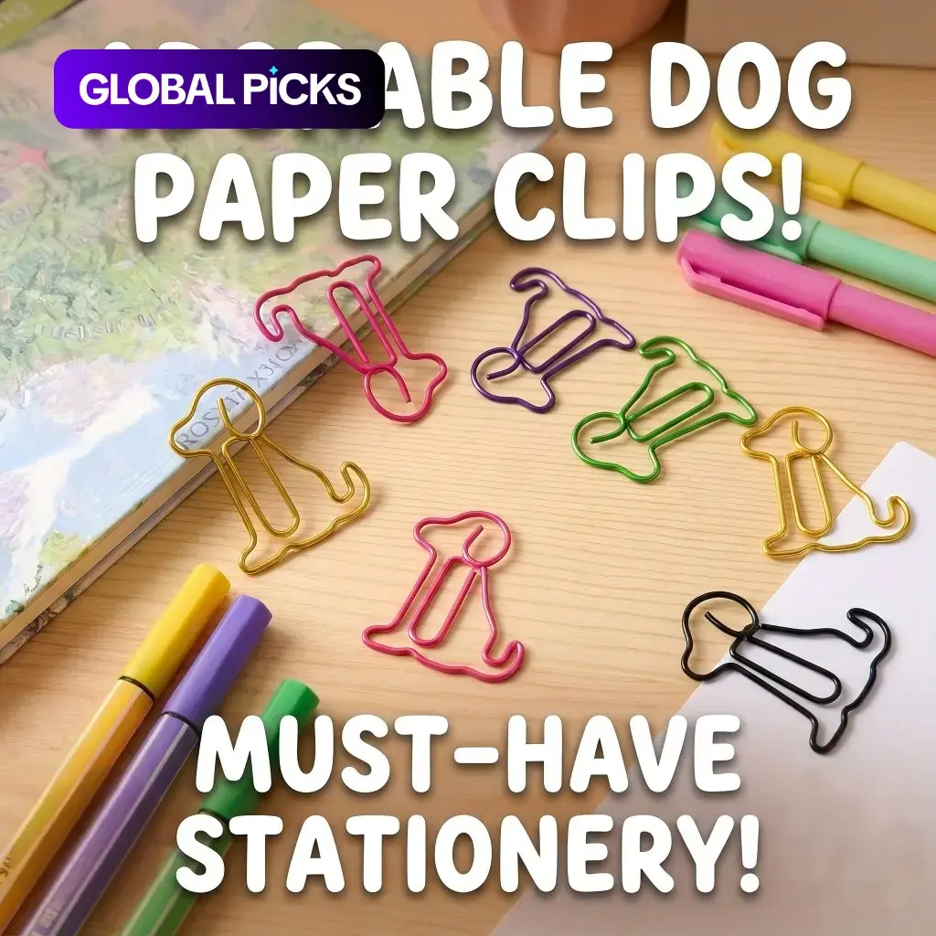 20pcs Colorful Animal Paper Clips - Fun Desk Accessory, Adorable Cute Sitting Dog Design, Religious Diary Items, Bible Clip Collection, Perfect for Office Organization, Paperclip #GLOBAL PICKS