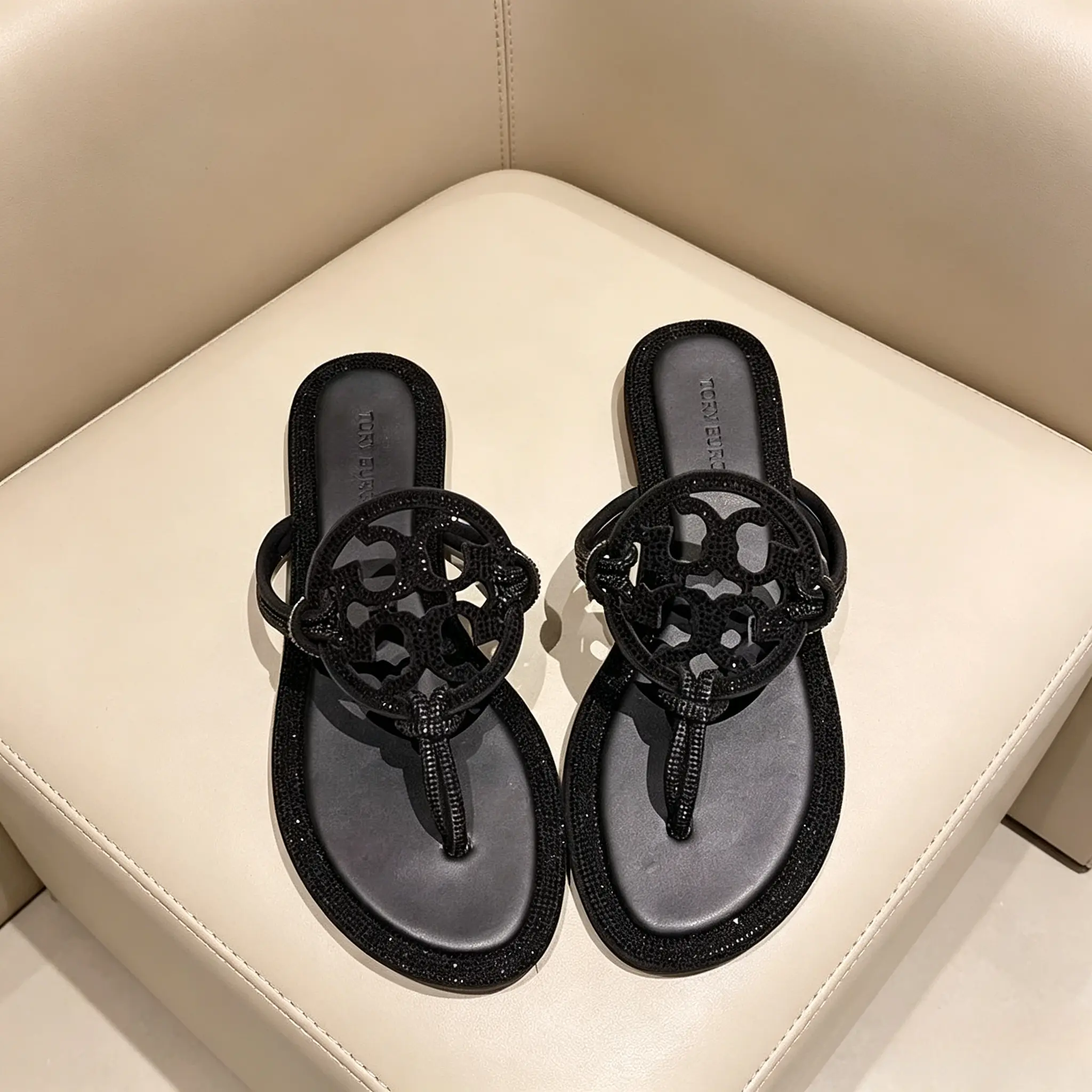 Women's Sparkling Crystal Flip Flops,"Cute AND comfy?Yes.These rhinestone sandals are my go-to for beach days, brunch, or just feeling fancy at the grocery store.No blisters, all sparkle."