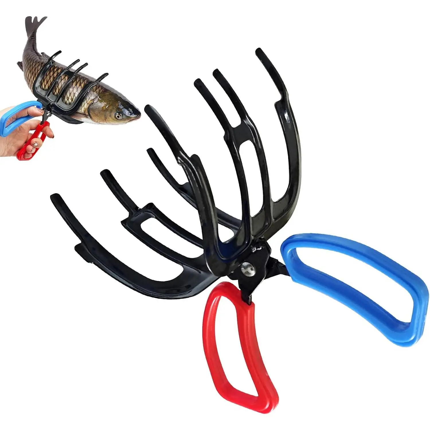 3 Claw Fish Gripper, 2026 Upgraded Metal Fishing Pliers Gripper, Multifuctional Fish Grippers for Fishing, Fish Grabber Tool for  Freshwater Fish and Crab