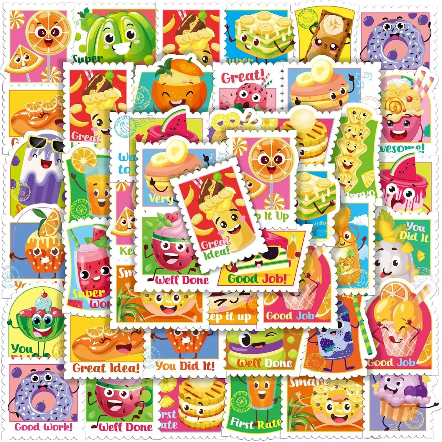 Scratch and Sniff Stickers for , Large Scented  Stickers |  300PPCS Smelly  Classroom Stickers for Teachers and Students, 30 Designs, 5 Fruit Scents, Party Favors