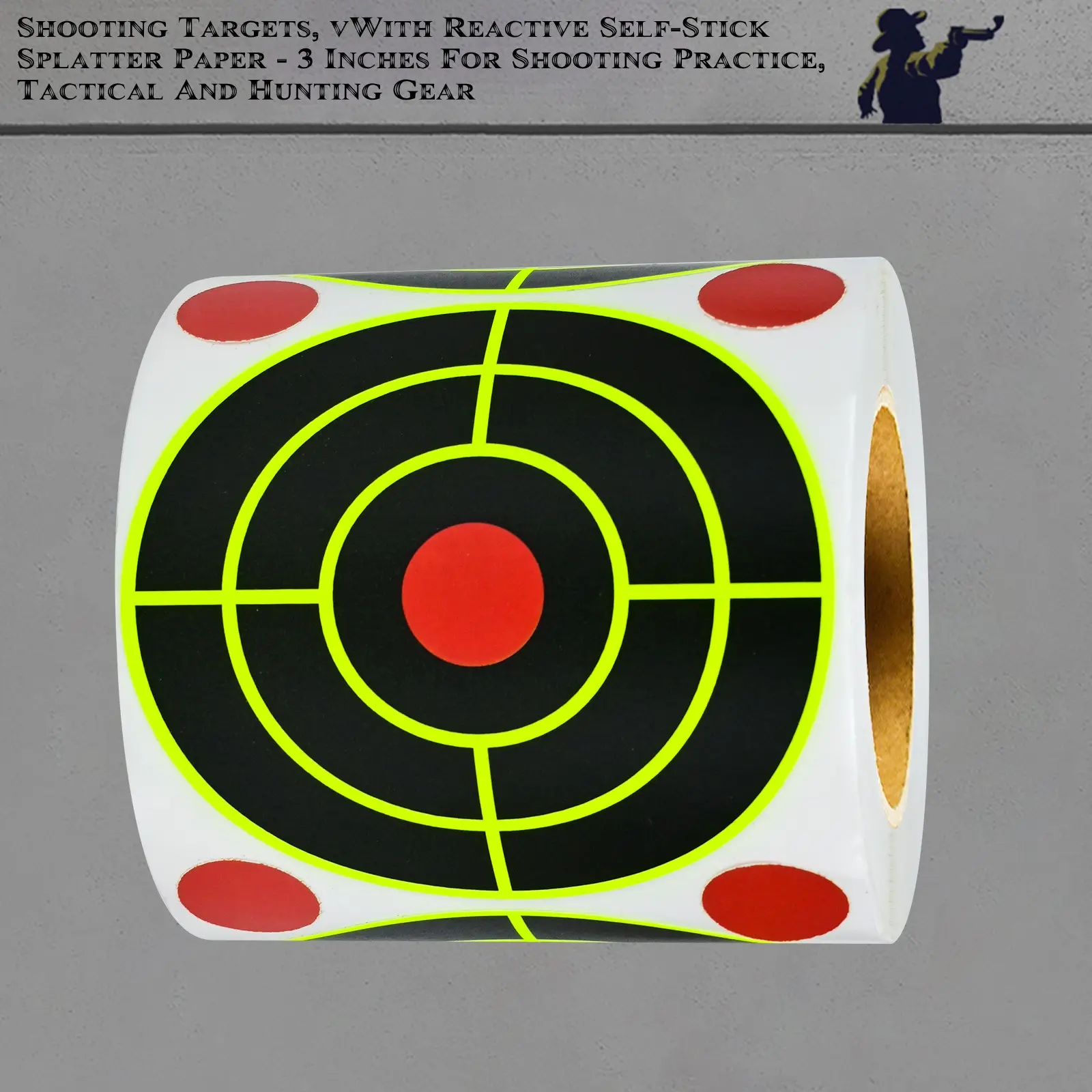 200pcs 3-Inch Universal Aiming Stickers, Outer Ring Shooting Practice Splash Targets, Fluorescent Labels for Real and Air Guns