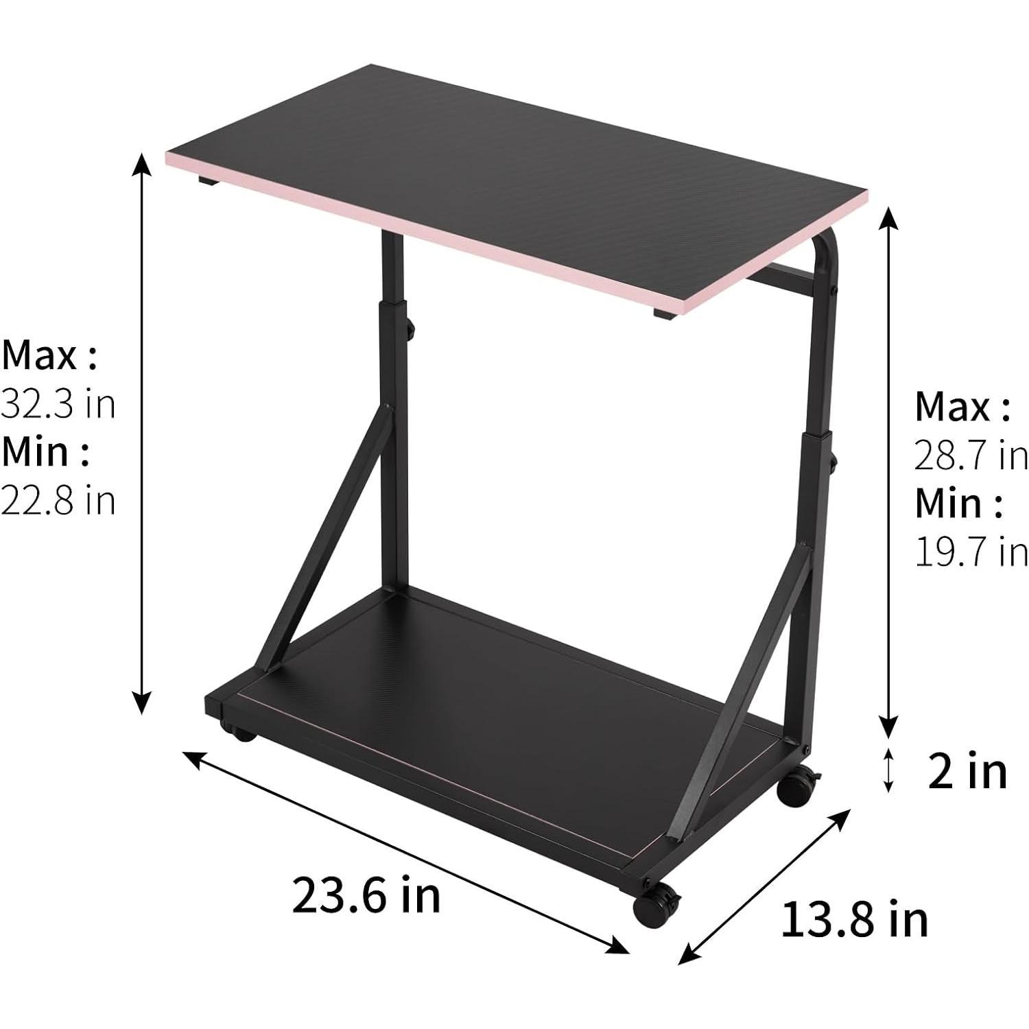 Height Adjustable Computer Tower Stand, 2-Tier CPU Holder Cart Under Desk, PC Floor Stand for Office Gaming Black and Height Adjustable Computer Tower Stand, 2-Tier CPU Holder Cart Under Desk, PC Floor Stand for Office Gaming Black and