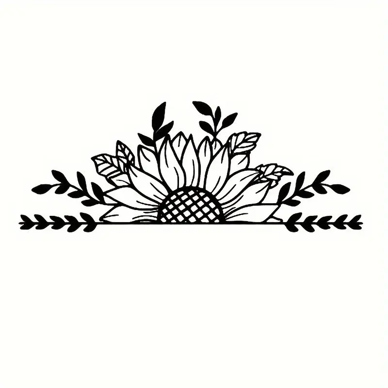 Sunflower Sticker Car Decal, Suitable for Laptops Trucks Walls, Decorative Adhesive Vinyl Art, Easy Application Long Lasting Design, Truck Decals