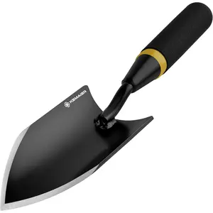 Heavy Duty Gardening Hand Trowel - Carbon Steel Garden Trowel with Rubberized Handle, Ideal for Soil Planting, Digging, Transplanting