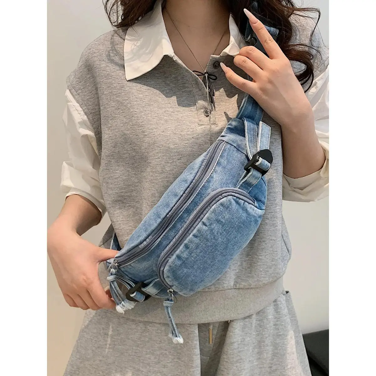 2026 New Women Casual Denim Crossbody Satchel Bag, Lightweight Durable Shoulder Purse, Versatile Handbag for Daily Commute & Casual Outings