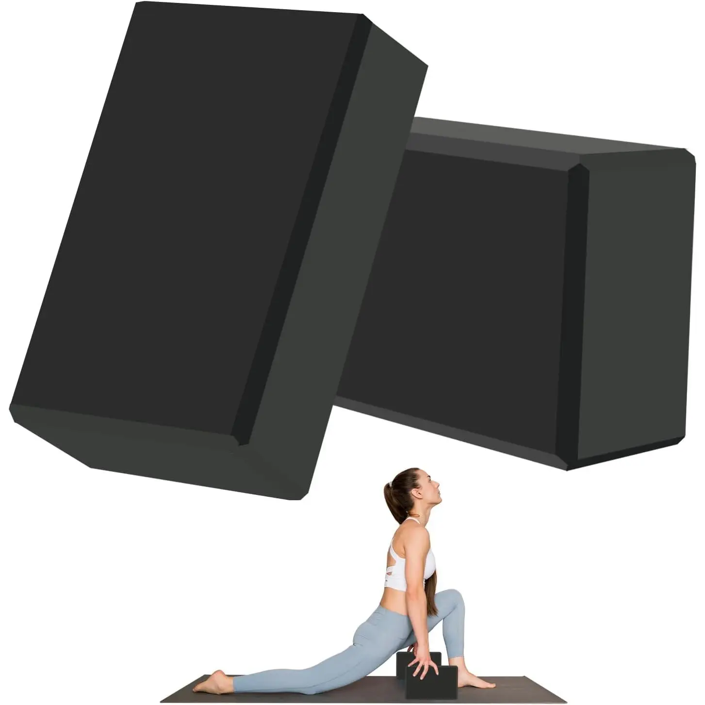 9"x6"x3" Yoga Blocks, Soft Non-Slip Surface Premium Foam Blocks, Supportive, Lightweight, Odor Resistant, Yoga Accessories for Pilates Meditation General Fitness Stretching Toning