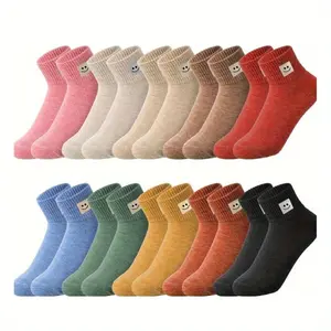 10 Pairs Women's Ankle Socks, Whimsical Cartoon Animal Designs in Assorted Colors, Lightweight Breathable Polyester Makes a Perfect Fun Gift for Her, Everyday Casual Sock Collection.