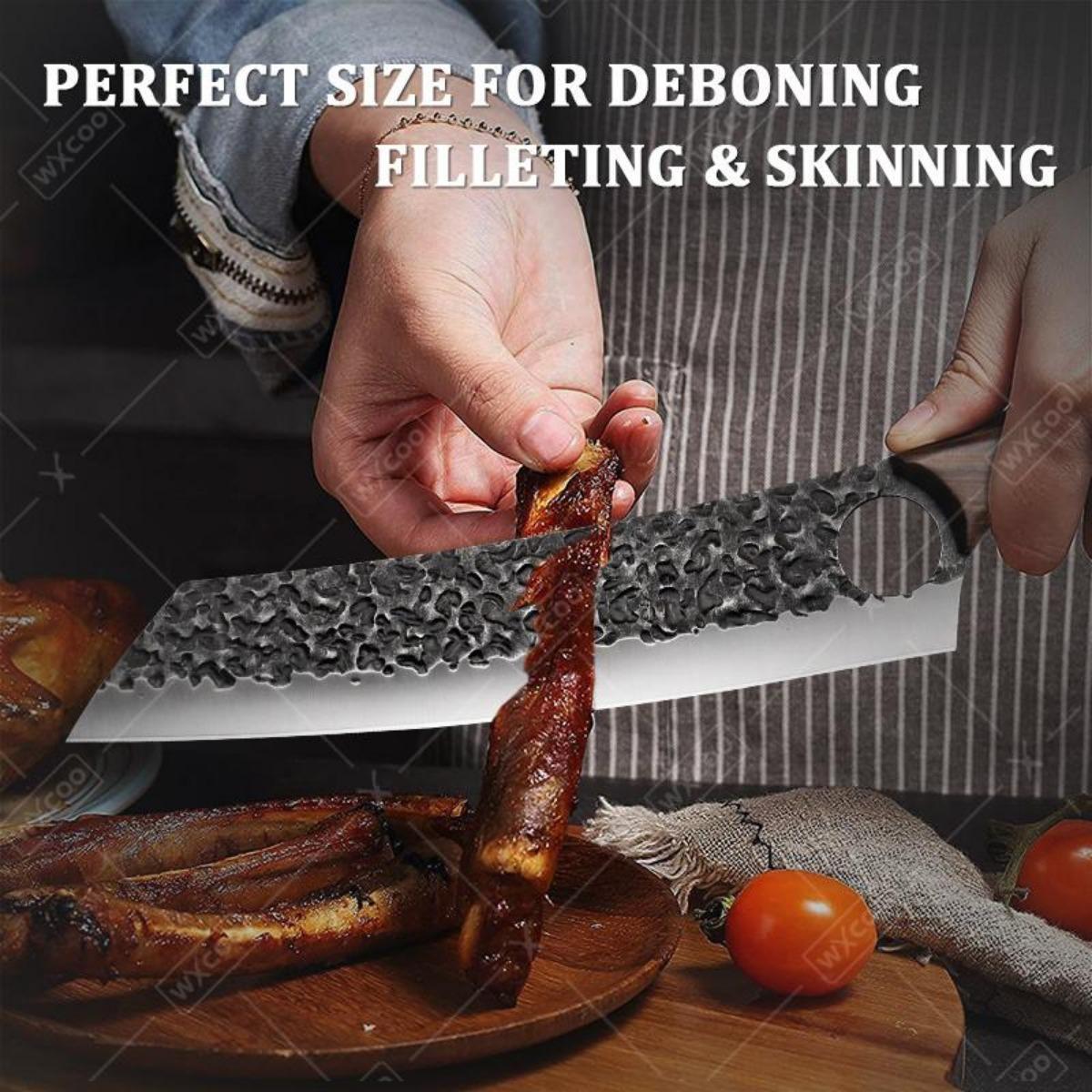 1 PC Multipurpose Knife Household Cooking Tool Handmade Forged Knife Kitchen Vegetable Cutter Professional Utility Butcher Cutting Paring Meat Cleaver