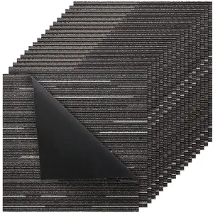 【DealsForYouDays】VEVOR Carpet Tiles Reusable 24x24 inch, 24 PCS Modular Carpet Square Rug, Commercial Floor Soft Padded for Seamless Cover 96sq.ft, Easy DIY Replacement for Living Room Bedroom Office Indoor,Gray