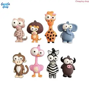 8PCS-3D Cartoon Animal Magnets, cute creative fridge decorations, durable magnetic stickers, vivid stereo design, multi-purpose ornaments for refrigerator, whiteboard, blackboard and home decor