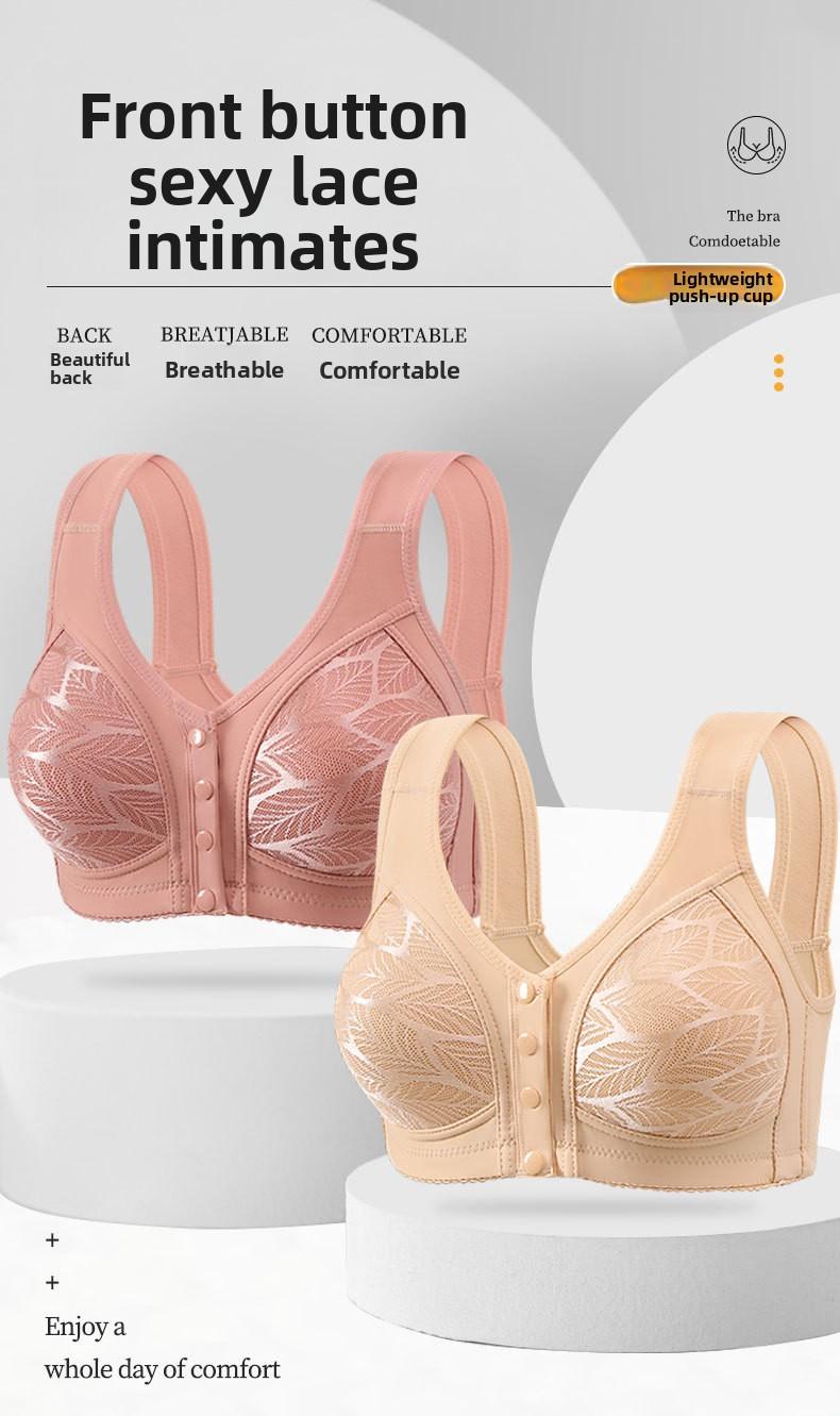 All Day Comfort Plus Size Cami Bra (5PCS) - Front Closure Wireless Push Up, Ultra Soft Breathable Fabric with Side Support & Lightweight Lift for Women -RR