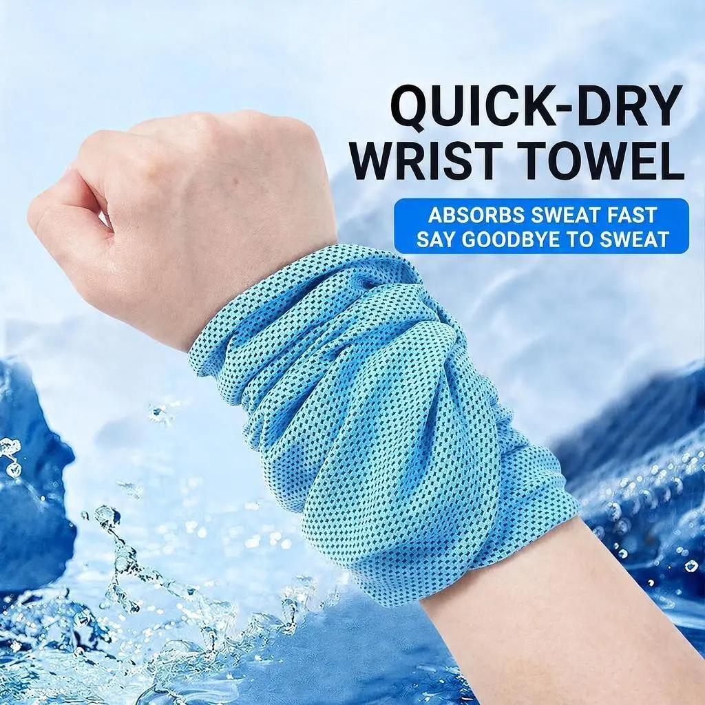 Quick Dry Sweat Absorbing Soft Breathable Sports Wrist Towel for Running Gym Workout Outdoor Activities
